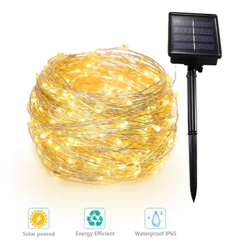 Led Solar Lamp Outdoor 7M 12M 22M Leds String Lights Fairy Holiday Christmas Party Garland Solar Tuin waterdicht Lichten