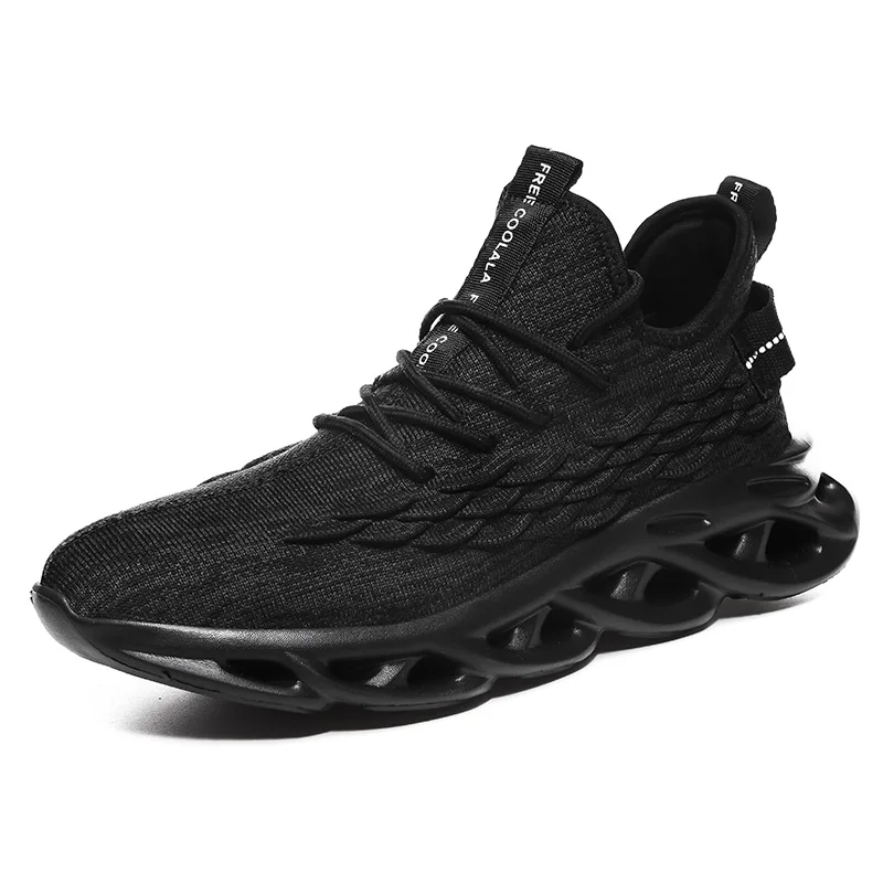 

Lightweight blade running shoes shockproof lack up breathable male sneakers height increase walking Gym shoes man