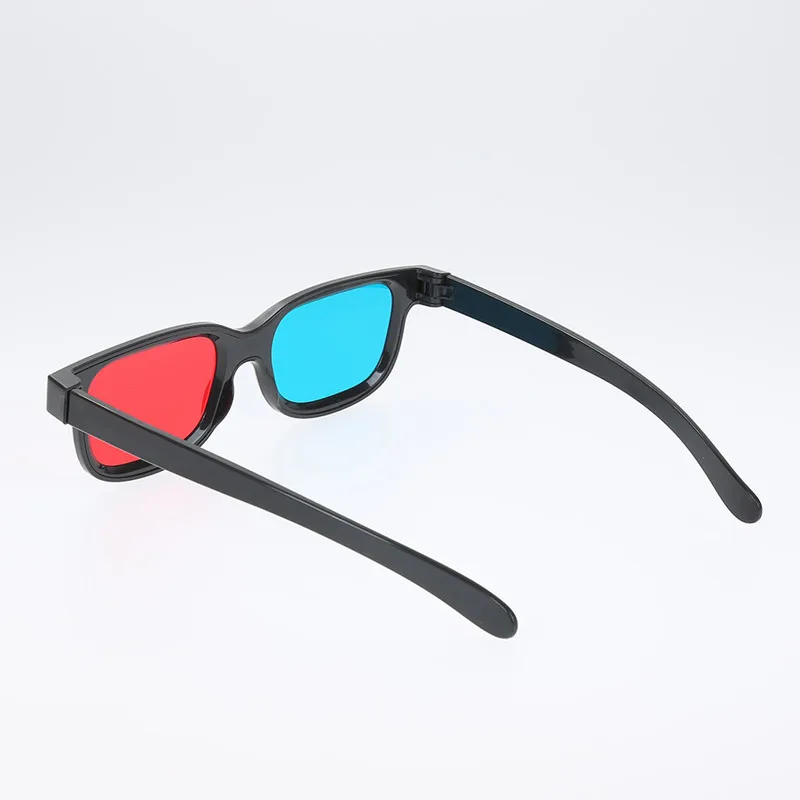 Lunettes 3D rouges et bleues avec cadre noir, lunettes pour budgétaire Dlp JSX, vidéo de jeu, TV, DVD, Dimenmail.com Anaglyph, nouveau