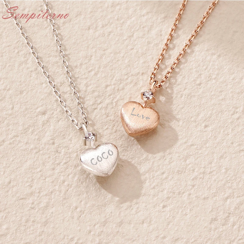 

Custom Heart Necklace 925 Silver Letter Necklace Name Pendants Lovely Gift For Best Friend Mom Girlfriend