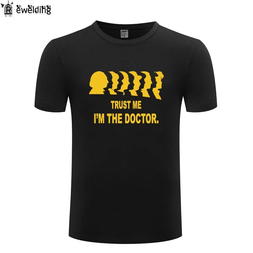 Забавная Мужская футболка TV Doctor Who Im The с принтом хлопковая коротким рукавом