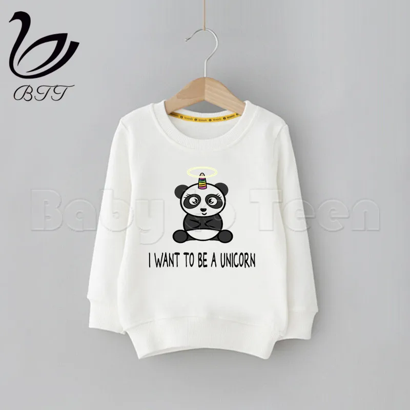 Детская толстовка с капюшоном с рисунком из мультфильма «I Am A Pandicorn»; свитера с милым принтом; детская одежда; детские толстовки с капюшоном и рисунком