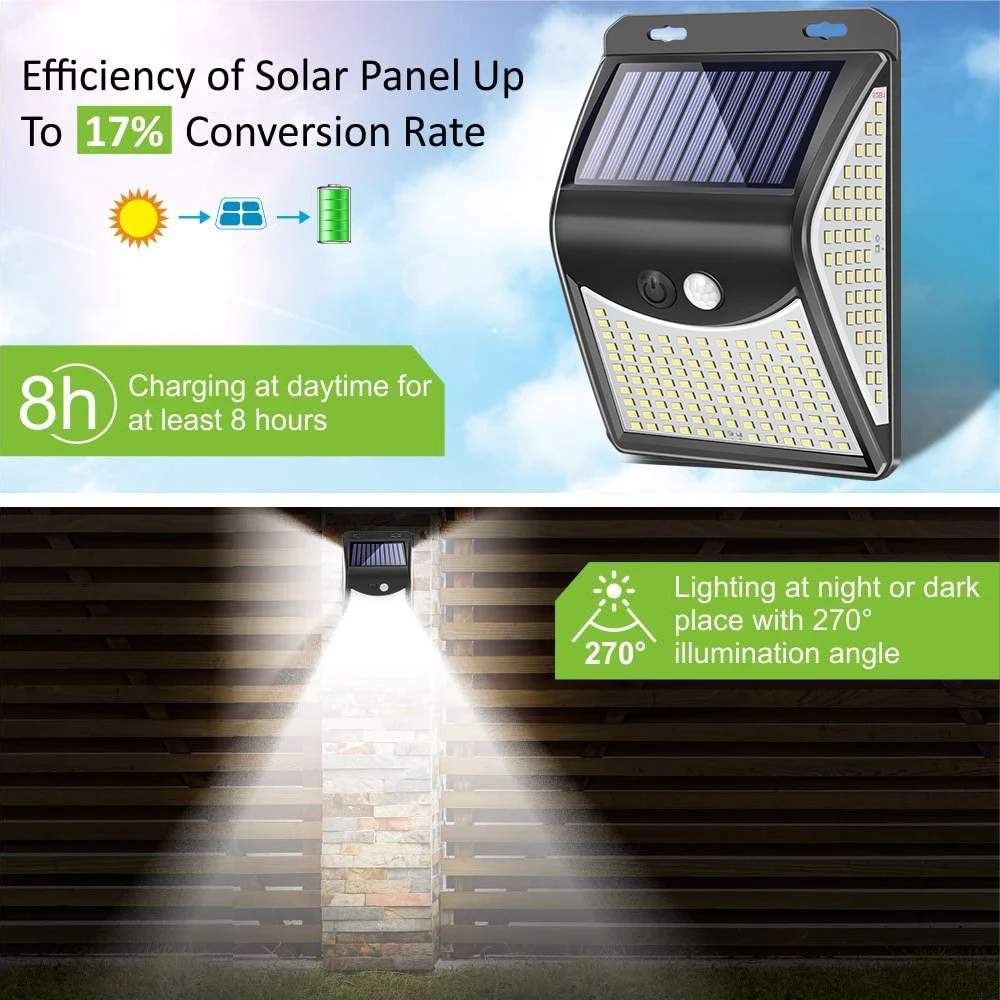 solar wall lights 244 222 Solar Lamp Outdoor 4 Mode Solar LED Light Outdoor Solar Light with Motion Sensor Light Sunlight for Garden Decoration solar porch light