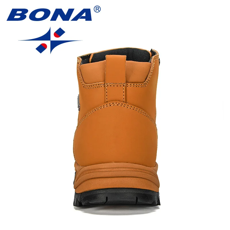 BONA/ новые дизайнерские классические зимние ботинки мужские ботильоны из нубука мужские плюшевые зимние ботинки Мужская Уличная теплая обувь