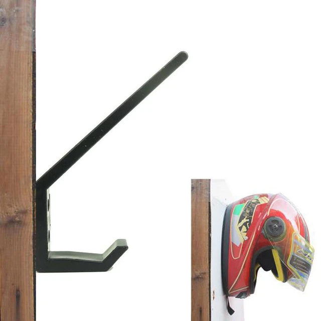 Percha de madera para casco – Soporte para casco de motocicleta – Percha  para chaqueta – Estante de madera para casco de pared y estante de