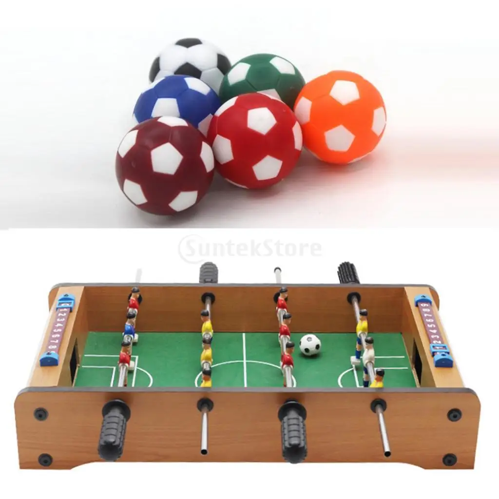 Standard Size LEIPUPA 6 Pack 32mm Diameter Table Soccer Football Foosball Balls Fussball Replacement Parts 