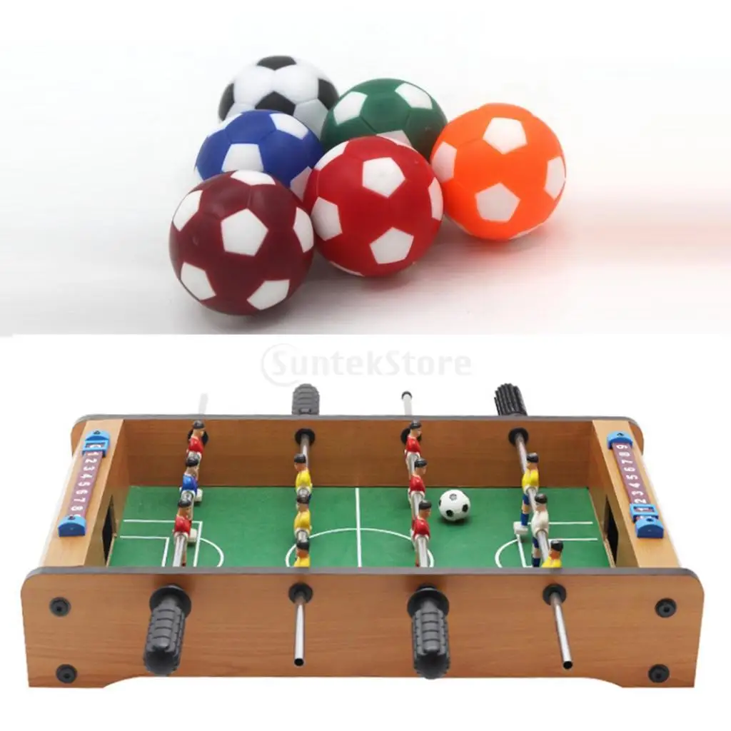 Mini accessoires de baby-foot en résine pour jeux de football de table 6  balles 