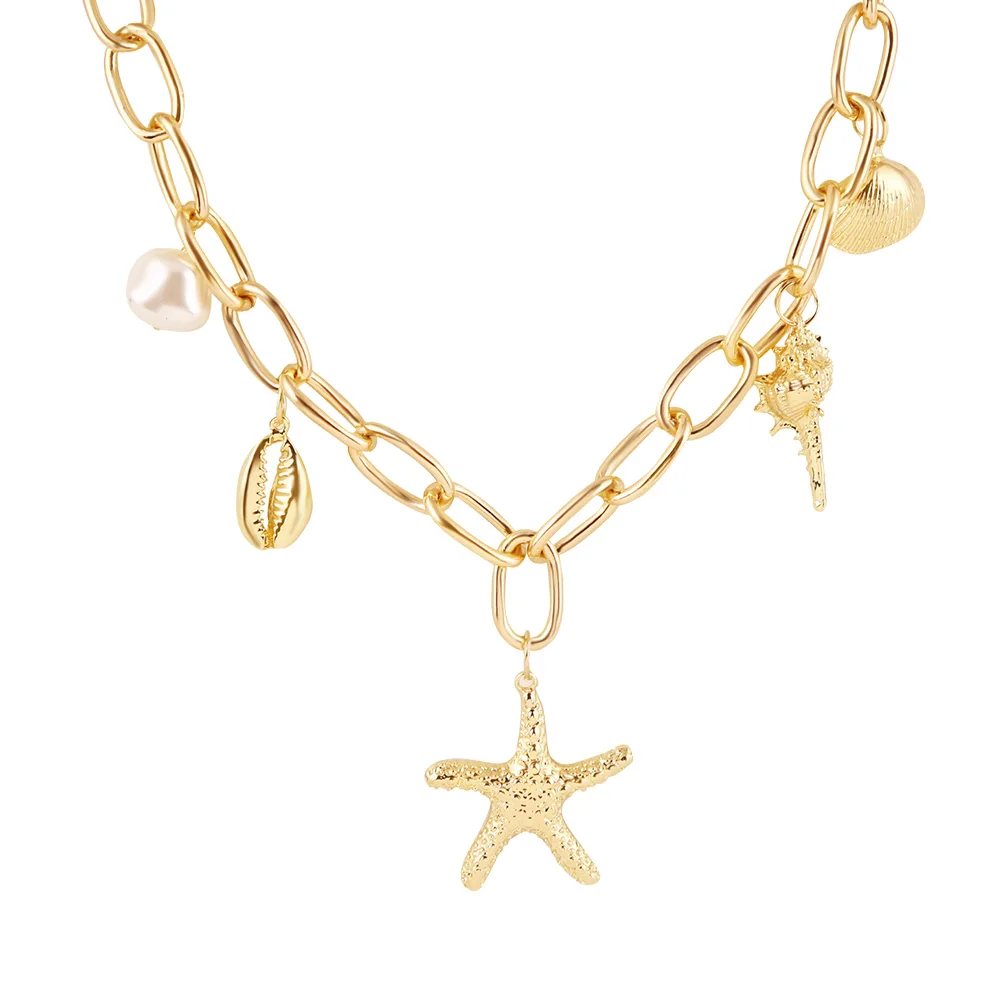 Ожерелье из Золотого Сплава красивое декоративное изысканное ожерелье сплава