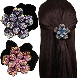 Rhinestone Flower Hair Rope Large Flannel Ball Head Elastic Hair Loop For Women 2021 New Product