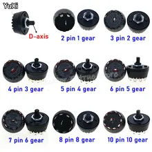 

YUXI 1pcs High Temperature Resistant Rotary Gear Switch 2-3-4-5-6-Band Knob Switch of Juicer Mixer