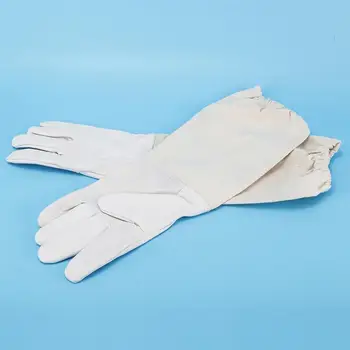 

1 Pair Keekeeping Gloves Canvas Goatskin Soft Durable Portable Protective Gloves Beekeeping Tools For Worker Beekeeper