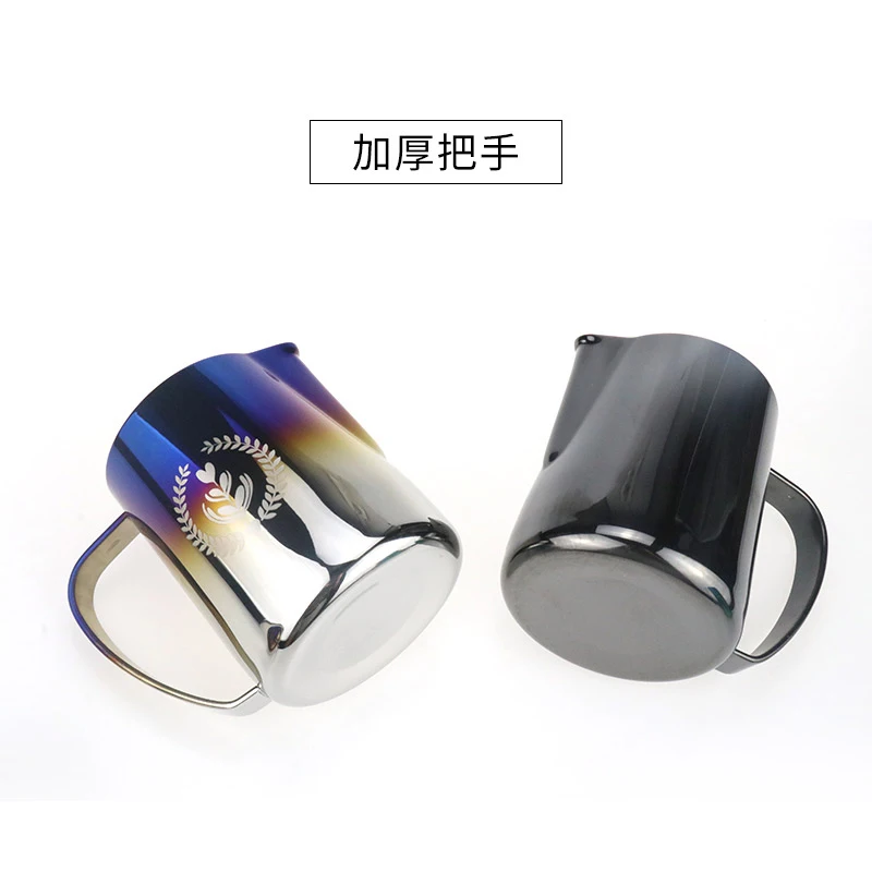 Kopen 350 600ml Rvs Opschuimen Werper Pull Bloem Cup Latte Melkkan Koffie Melk Mok Frother Melk Schuimende tool Coffeware