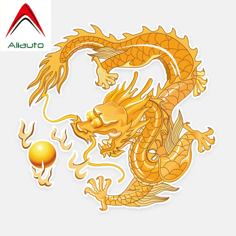 

Aliauto Personality Creative Car Sticker Colored Chinese Wind Dragon Graphic Decoration PVC Sunscreen Waterproof Decal,14cm*15cm