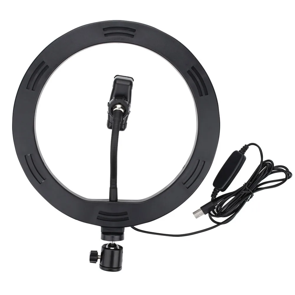 Фотография с регулируемой яркостью светодиодный Selfie Ring Light Youtube Video Live Photo Studio Light с держателем телефона лампа 3 световых режима