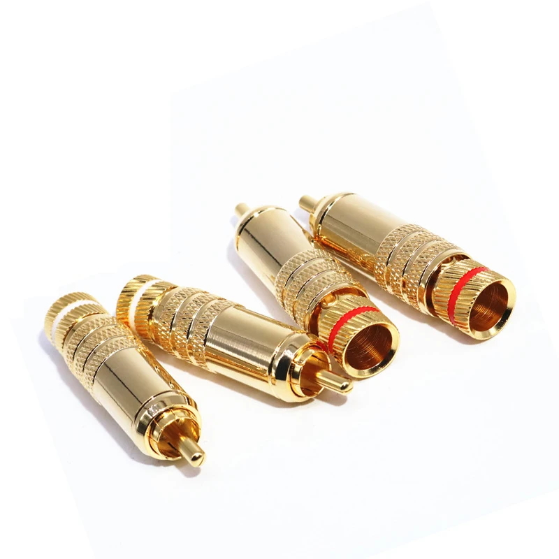 HI End позолоченный RCA разъем для пайки Diy Аудио кабель Интерконнектор коаксиальные