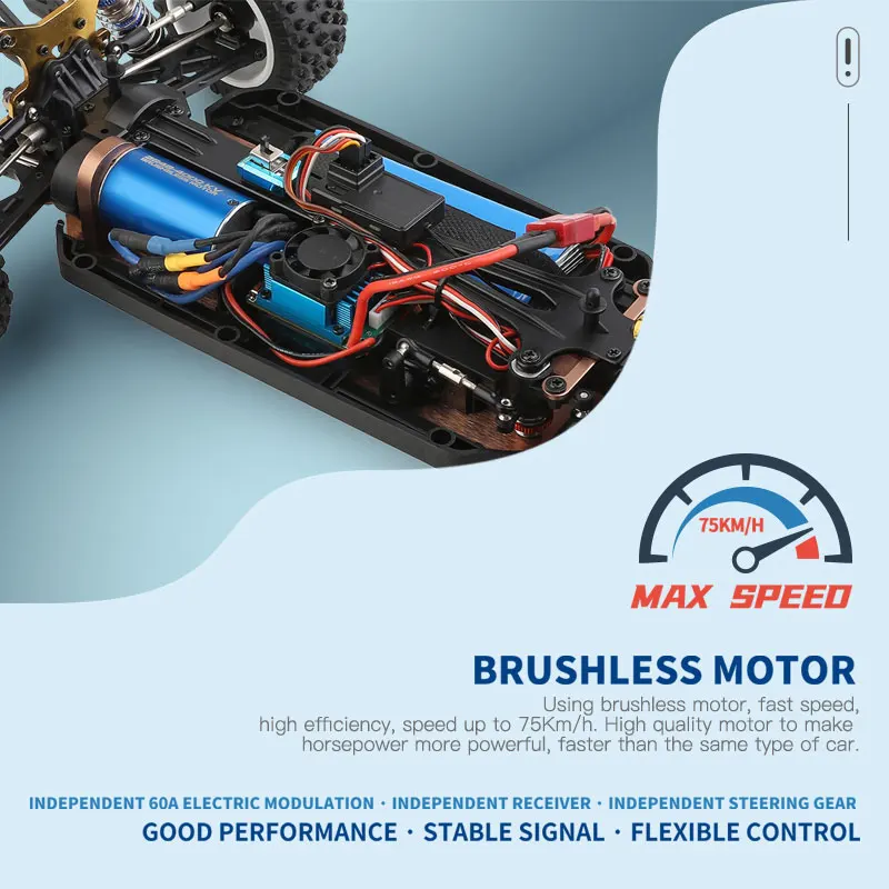 【ジャンク新品】WLtoys 124017 V8 ブラシレスモーター ⑲ WLtoys 124017-V8 RC Racing Car 1/12 2.4G 4WD 75km/h