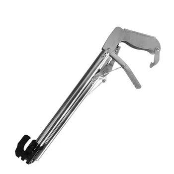 

Wide Jaw Durable Stainless Steel Tool Catcher Reptile Outside Protective Snake Tong Clamp Foldable Grabber Self Locking