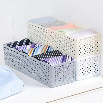 

Wardrobe Storage Box Women Men Socks Bra Underwear Storage Box Container Organizer Plastic Colorful Creative Basket Organizer
