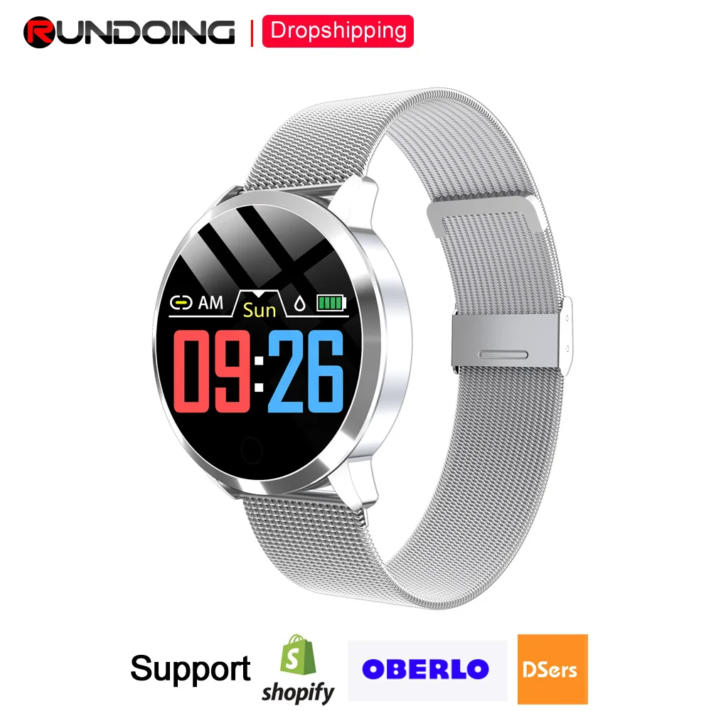 Fitness Tracker Smart-Watch OLED Color-Screen Rundoing Q8 Fashion Heart-Rate-Monitor