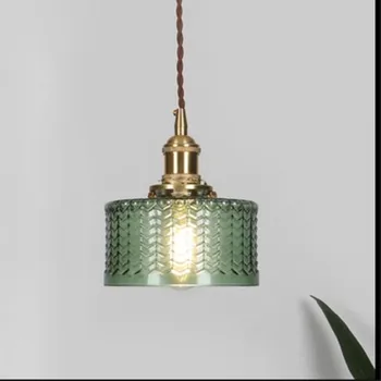 

Modern Hand Blown Glass Pendant Lights Led Brass Lamp Holder Hanging Lamp for Bedroom Kitchen Restaurant Luminaire Suspension