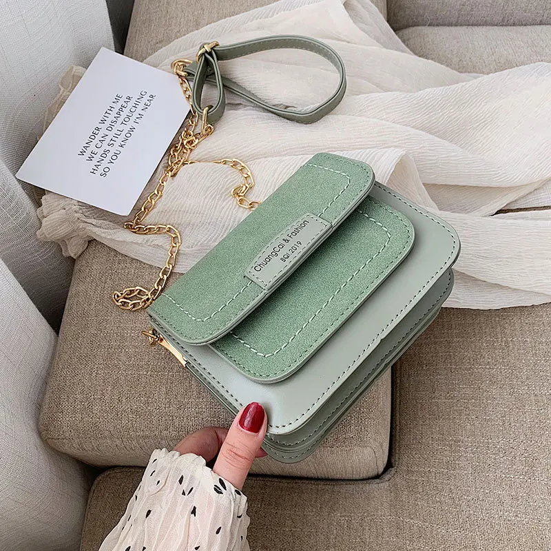 

Fashion Panelled Women's Shoulder Bags Simple Pu Leather Crossbody Bags for Women Designer Flip Square Shoulder Messenger Bag