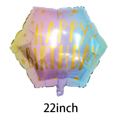 Happy Birthday Гелиевый фольга единорог с днем рождения шар декоративные шары для дня рождения вечерние украшения Дети - Цвет: Happy Birthday