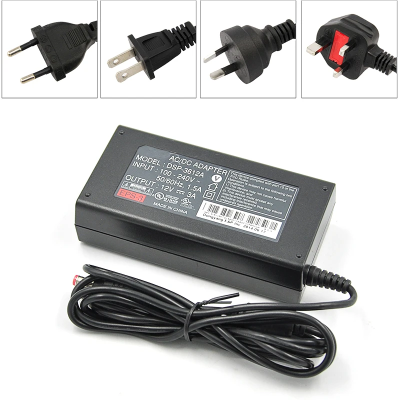 Для samsung DSP-3612A адаптер переменного тока Питание Зарядное устройство 12V 3A-б/у