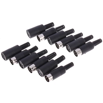 

DIN Plug Male / Female Socket Solder Terminals Connector 3 /4/ 5/ 6/ 7/ 8/ Pin