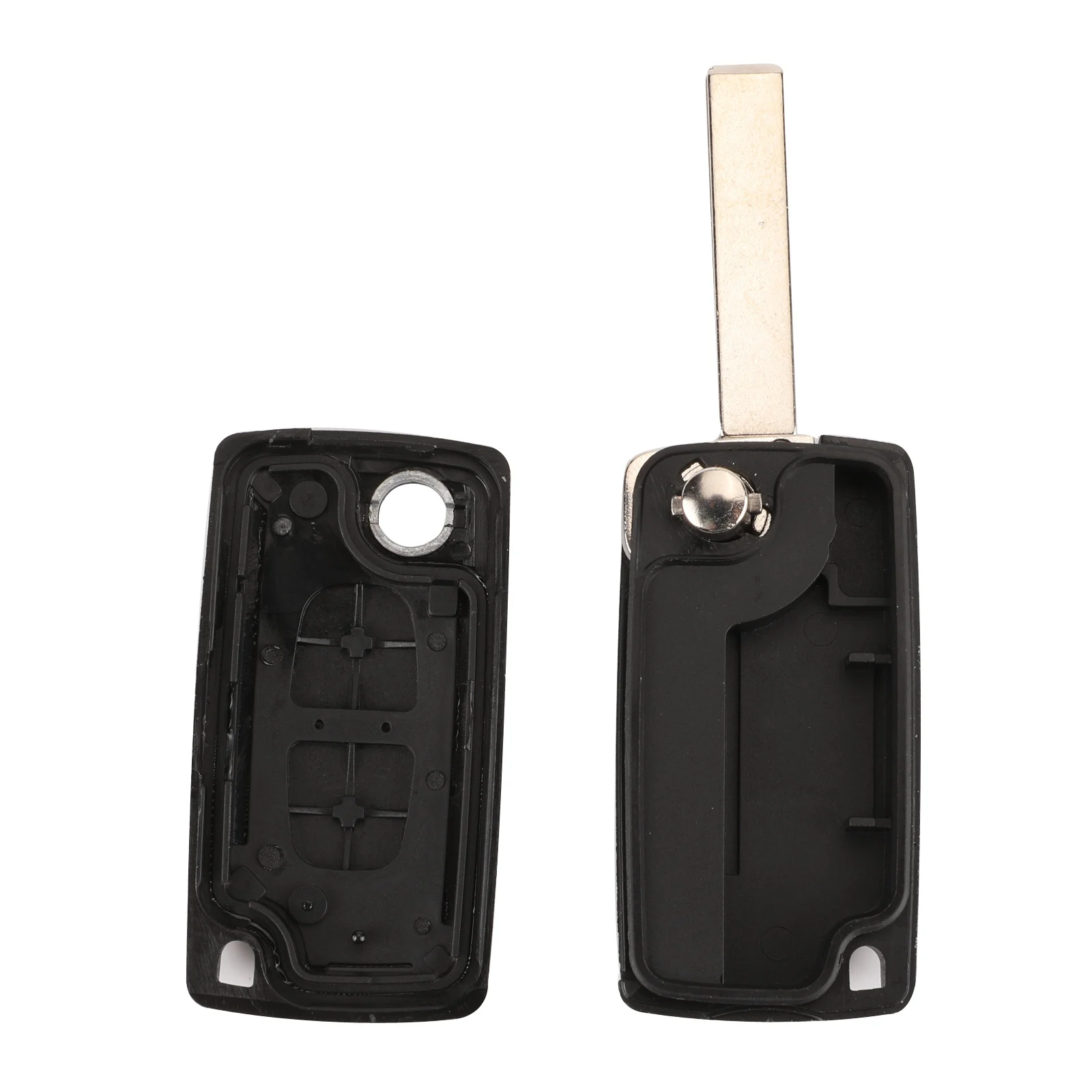 Jingyuqin Remote Flip Car Key Shell For Peugeot 206 408 1/2/3/4/5/6/807 Partner Citroen C1/2/3/4/5/6/7/8 Xsara Picasso CE0523/36