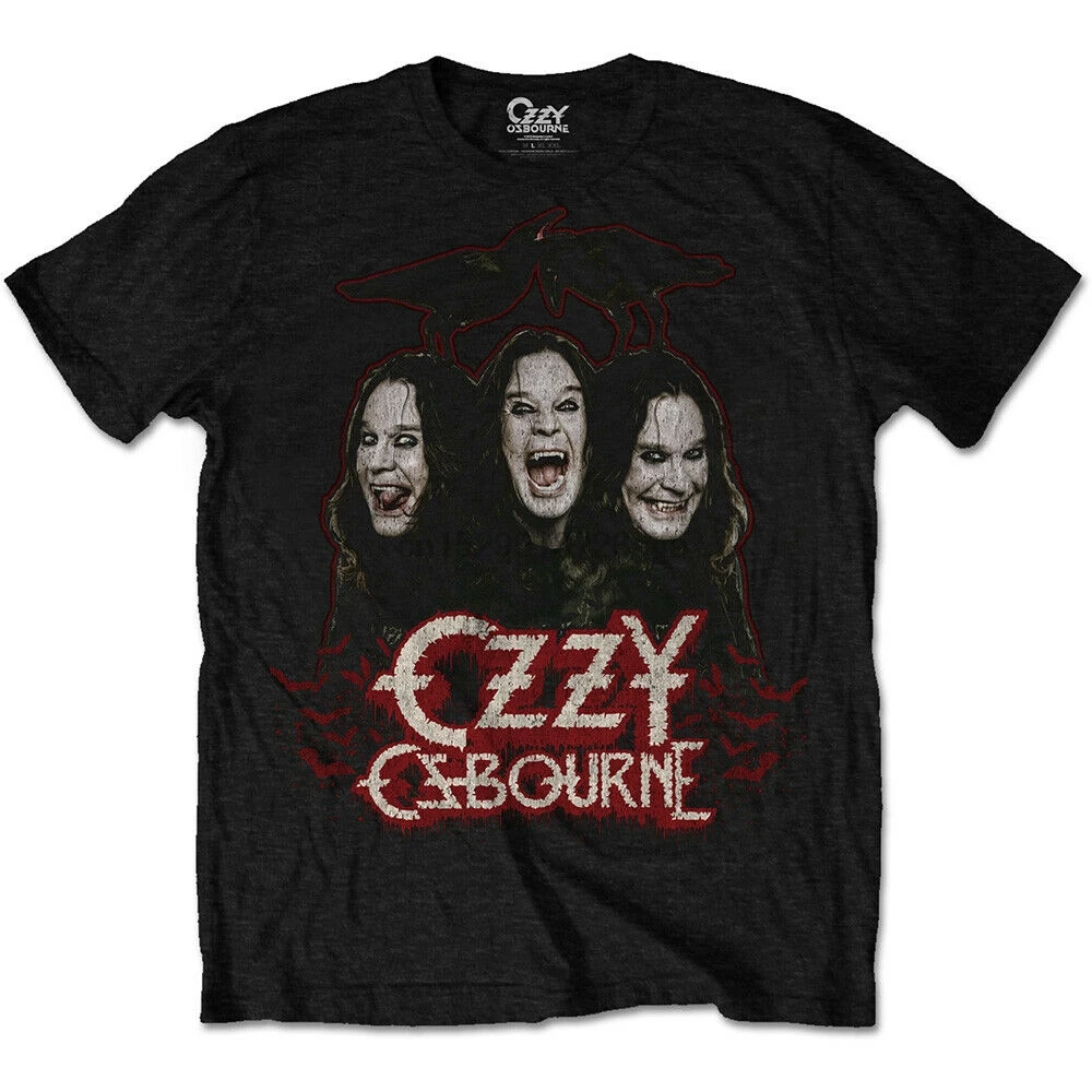 Ozzy Osbourne Crows and Bars Black Sabbath Official Tee T-Shirt Mens Unisex |