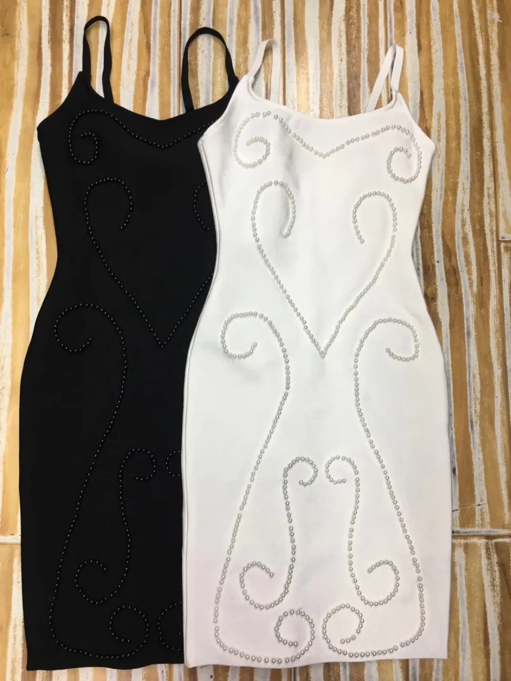 Новое поступление Vestidos модное HL Бандажное платье на бретелях сексуальное облегающее мини-платье с бисером Клубные вечерние платья оптом