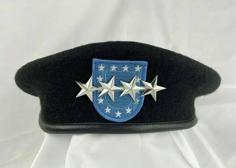 Us Army Infantry Regiment Black Beret Officer 4Star General Rank