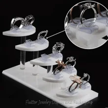 Новинка; 5 Слои акриловое кольцо Дисплей кольцо-подставка с держателем для телефона показа ювелирных изделий полка реквизит для колец Дисплей витрина