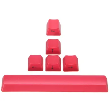 

6 Key ESC+Spacebar+Direction KeyCaps Translucent Mechanical Keyboard OEM Profile PBT Side Printed Keycaps For Gaming Keyborad