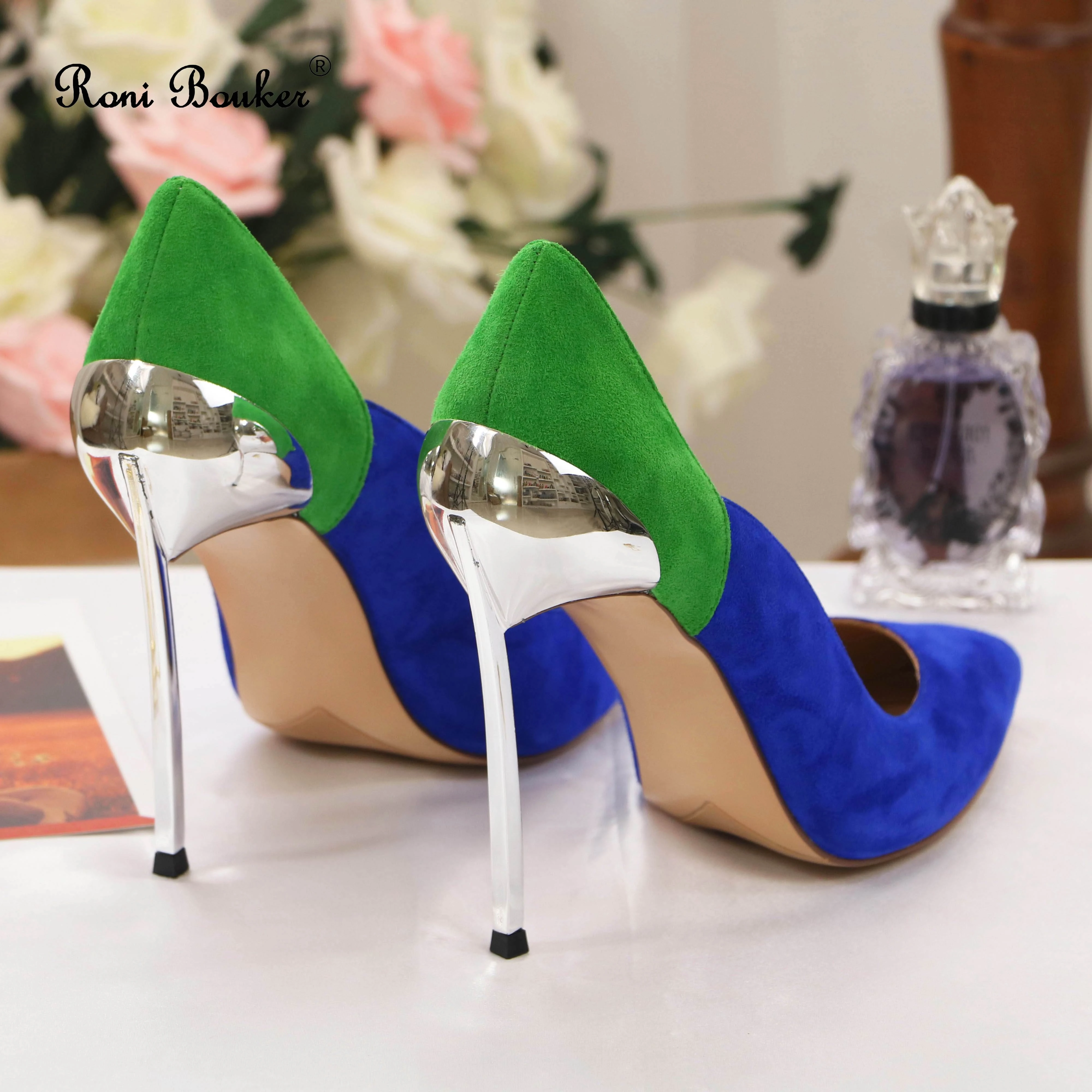 natural suede heels