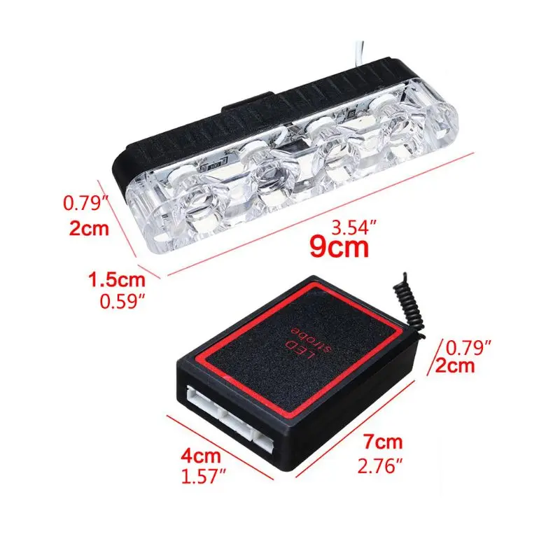 Красный синий желтый белый Авто Передняя решетка аварийная Предупреждение ющий светильник светодиодный стробоскоп светильник 3 режима для полицейского пожарного 57BA