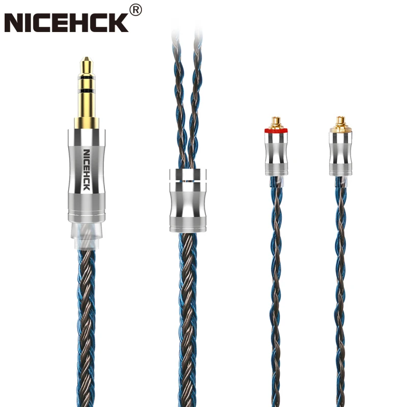 Nicehck-ヘッドセットケーブルC24-2コア,銀メッキ銅合金,3.5/2.5/4.4mm,mmcx/nx7/qdc/0.78 ,mk3,lz,a6,a7用2ピン - AliExpress 家電製品