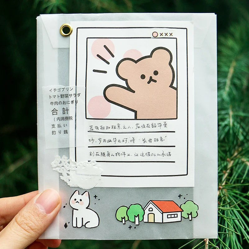 Kawaii симпатичный кошка Медведь блокнот для записей клейкие заметки школьные и