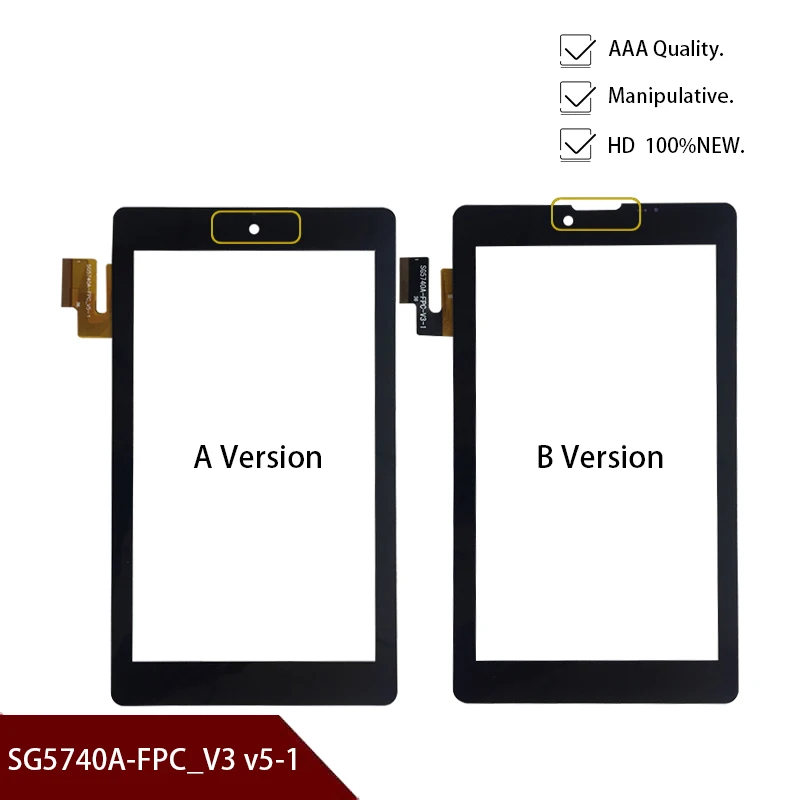 Оригинальный 7 дюймовый сенсорный экран с цифровым преобразователем запасная