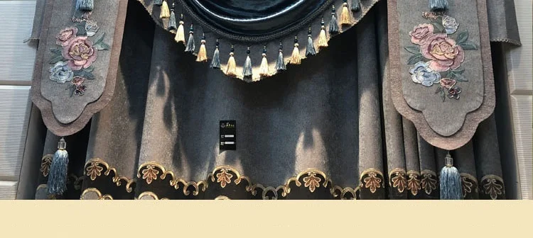 Шторы тюль для гостиной столовой спальни подзор Роскошный европейский стиль утолщение затенение современный французский оконный мантия вилла