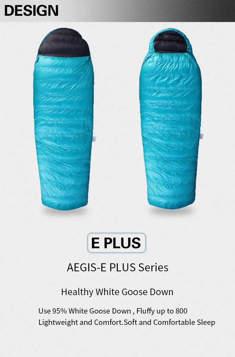 AEGISMAX EPLUS Сверхлегкий 25℉~ 14℉ спальный мешок открытый 95% гусиный пух FP800 портативные спальные мешки типа «кокон» спальный мешок
