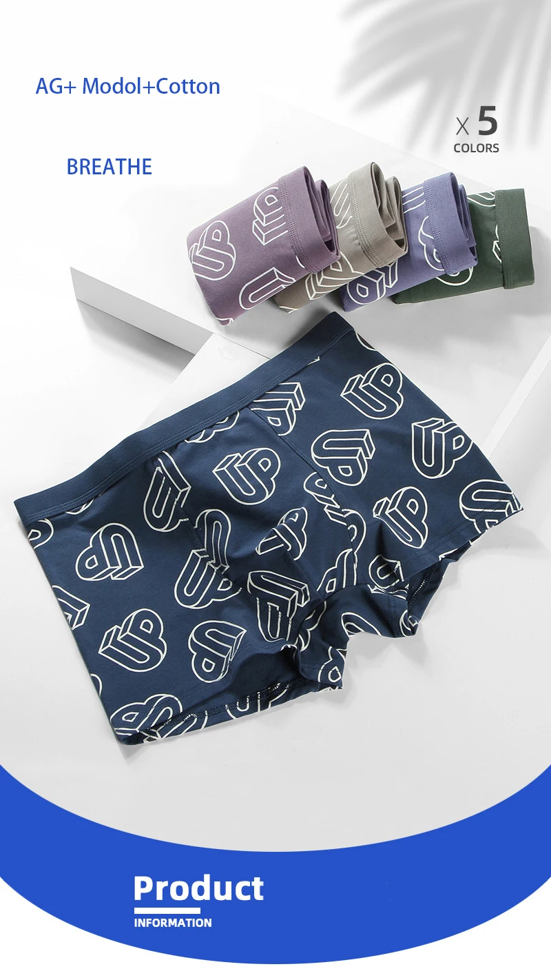 3pcs/lot Men's Boxers Underwear High Quality Modal Fabric Sexy Comfortable Breathe Panties Athletic Briefs Large size Wholesale