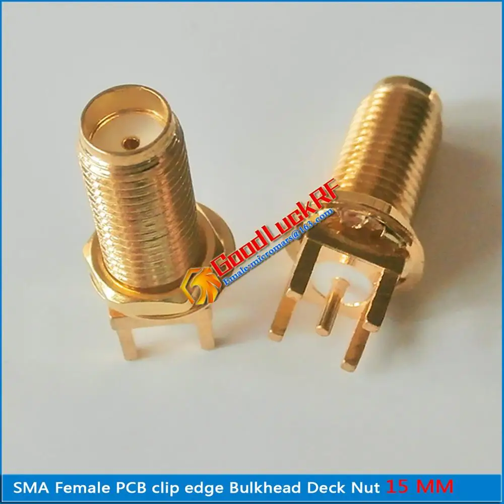 1 шт. Разъем RF гнездо SMA Центральная пайка PCB переборка гайка зажим край крепление
