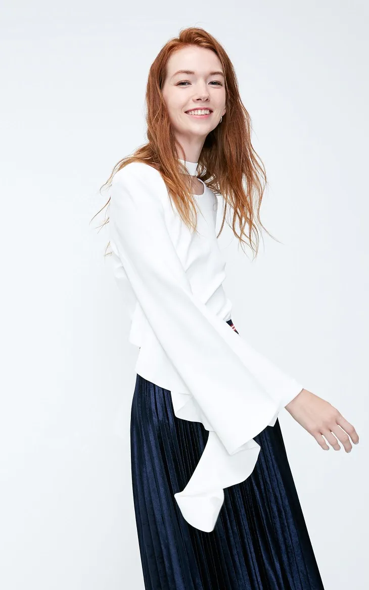 Vero Moda новые женские груди с вырезами и расклешенными рукавами трикотажные | 318424508