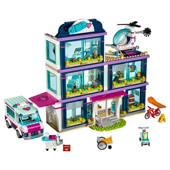 

Hot 932pcs 37036 Heartlake City Park Love Hospital Girl 41318 Friends Building Bricks Children Toys Gift