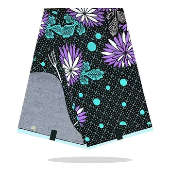 

100%Soft Ankara Style Dress Material Veritable Cotton Fabric Real African Wax Prints Fabric By The Yards For Sewing RV12-1