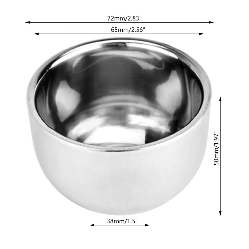 

Double Layer Stainless Steel Cup Thicken Durable Shave Soap Bowl Heat Insulation Smooth Shaving Mug Wine Alcohol Tea Cup Men