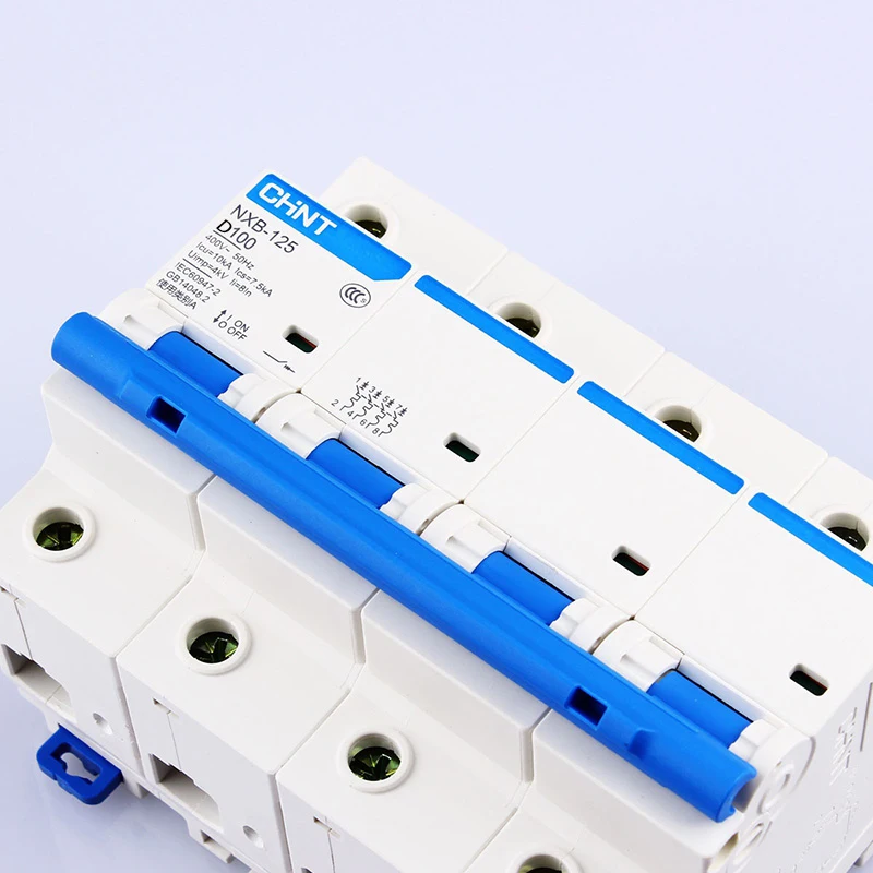 CHINT NXB-125 4P AC 230/400V Тип D воздушный переключатель D63 80 100 125A DZ47 последняя модель защита от короткого замыкания