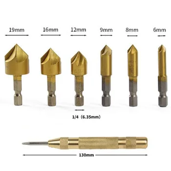 

High carbon steel Drill bit Woodworking Tool Countersink 90 ° 6mm-19mm
