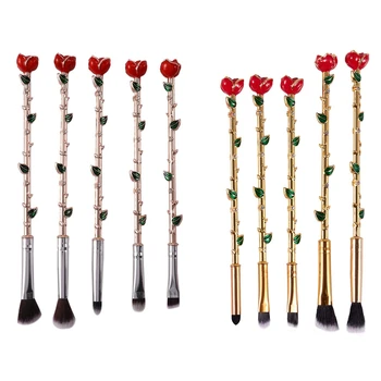 

Rose Makeup Brush Set Beauty Makeup Brush for Eyeshadow Contour